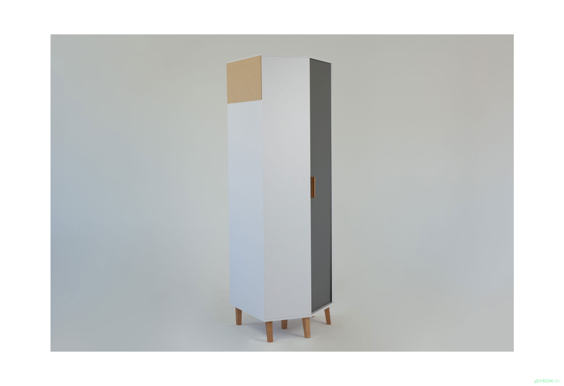 Зображення 5 - Шафа кутова VMV holding Тіммі / Timmy 1-дверна 71 см, білий / графіт / шиншила