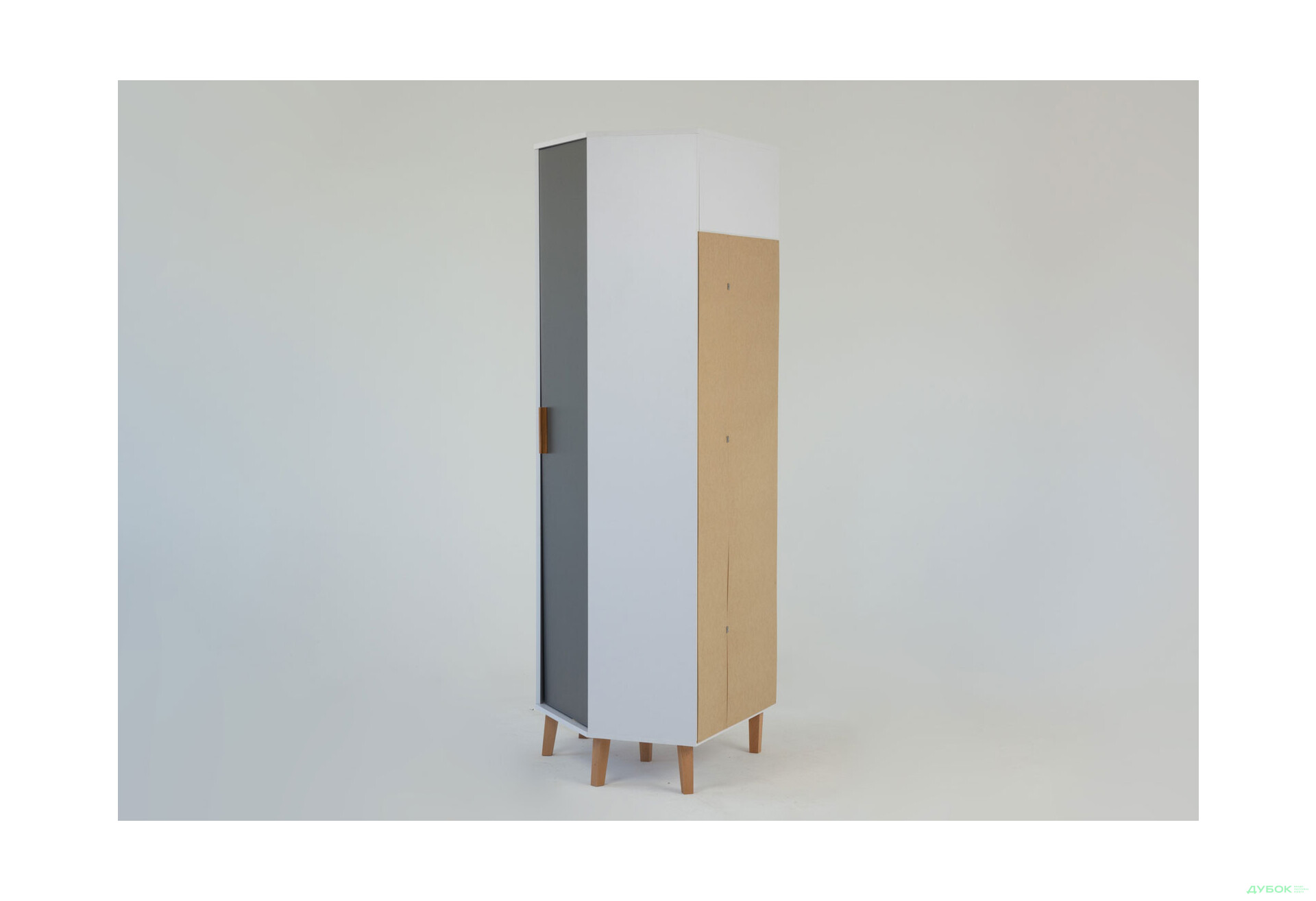 Зображення 6 - Шафа кутова VMV holding Тіммі / Timmy 1-дверна 71 см, білий / графіт / шиншила