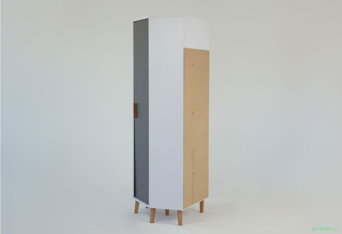 Зображення 6 - Шафа кутова VMV holding Тіммі / Timmy 1-дверна 71 см, білий / графіт / шиншила