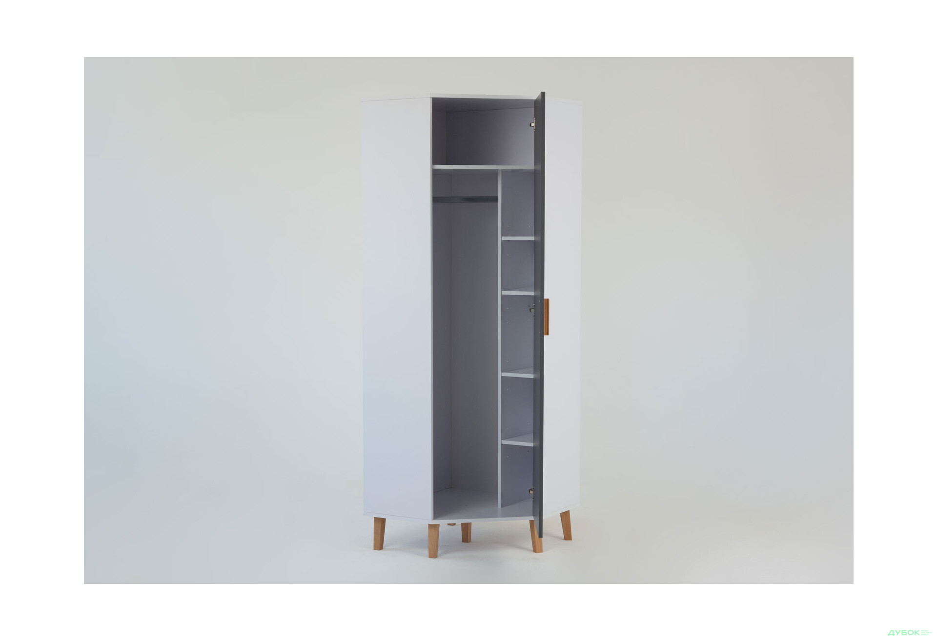 Зображення 8 - Шафа кутова VMV holding Тіммі / Timmy 1-дверна 71 см, білий / графіт / шиншила