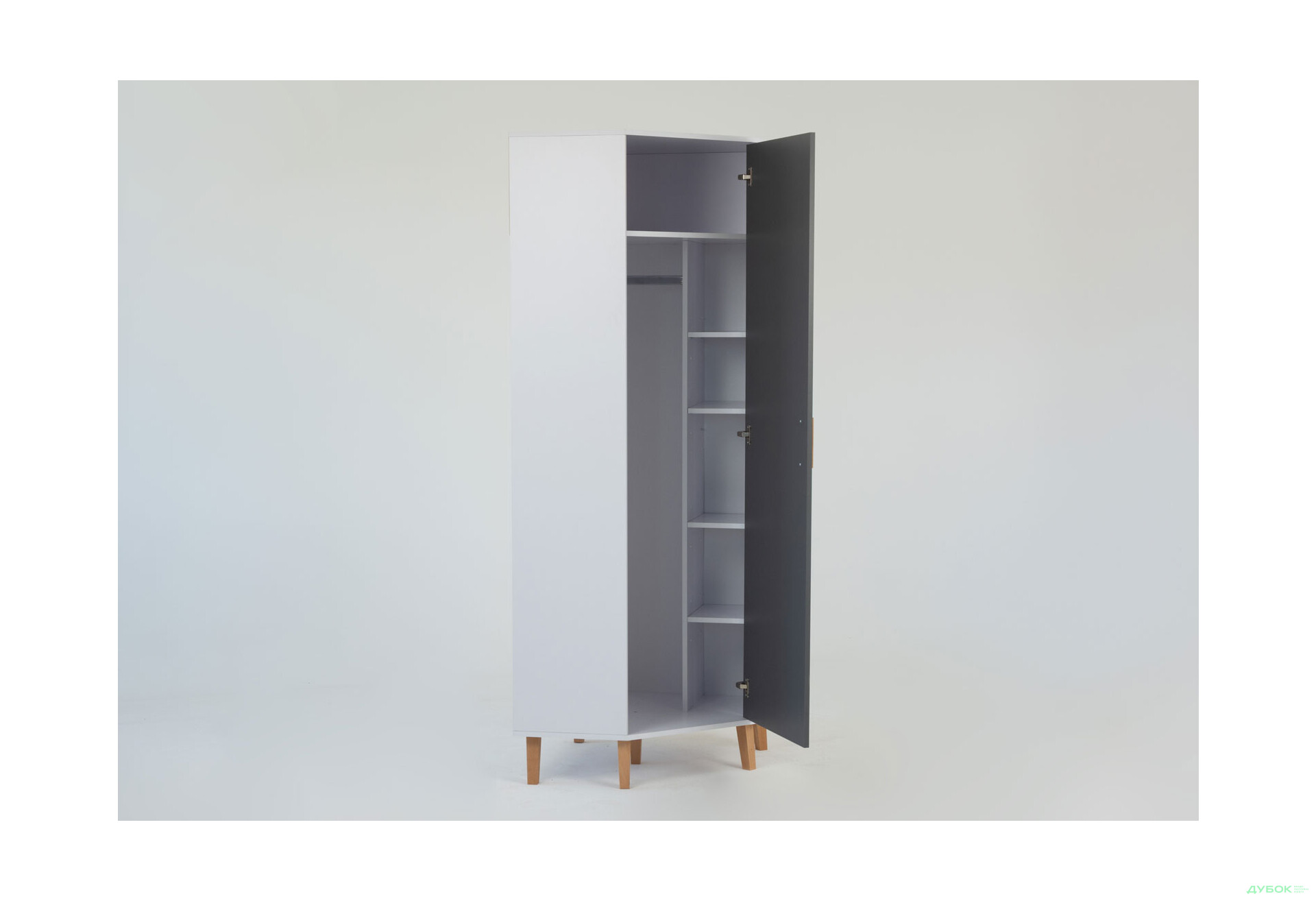 Зображення 9 - Шафа кутова VMV holding Тіммі / Timmy 1-дверна 71 см, білий / графіт / шиншила