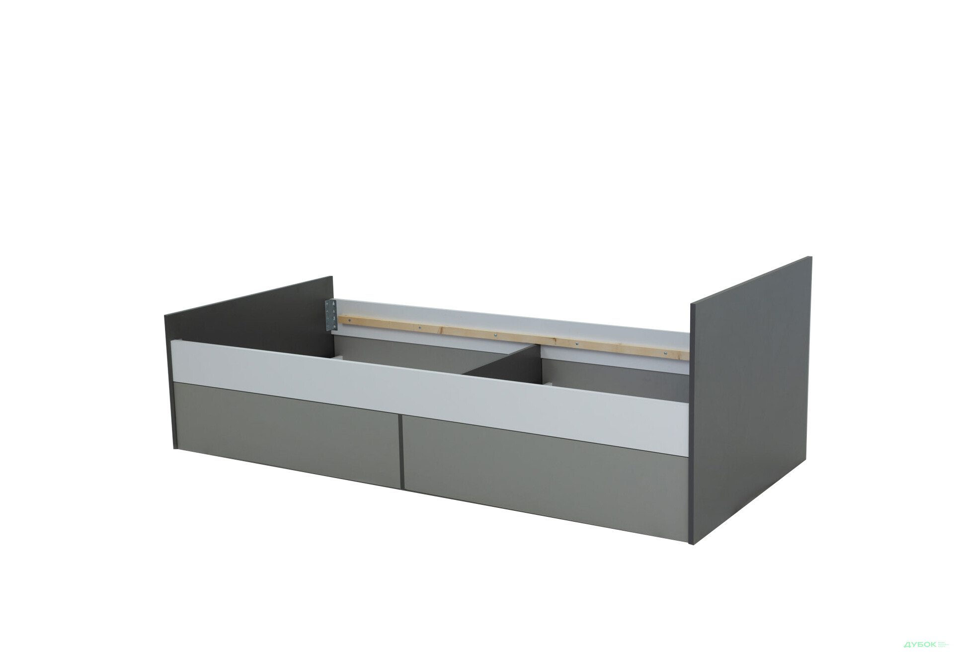 Ліжко VMV holding Тіммі / Timmy з 2 шухлядами 90х200 см (без вкладу), білий / графіт / шиншила - Зображення 3 Зображення 3 - Ліжко VMV holding Тіммі / Timmy з 2 шухлядами 90х200 см (без вкладу), білий / графіт / шиншила