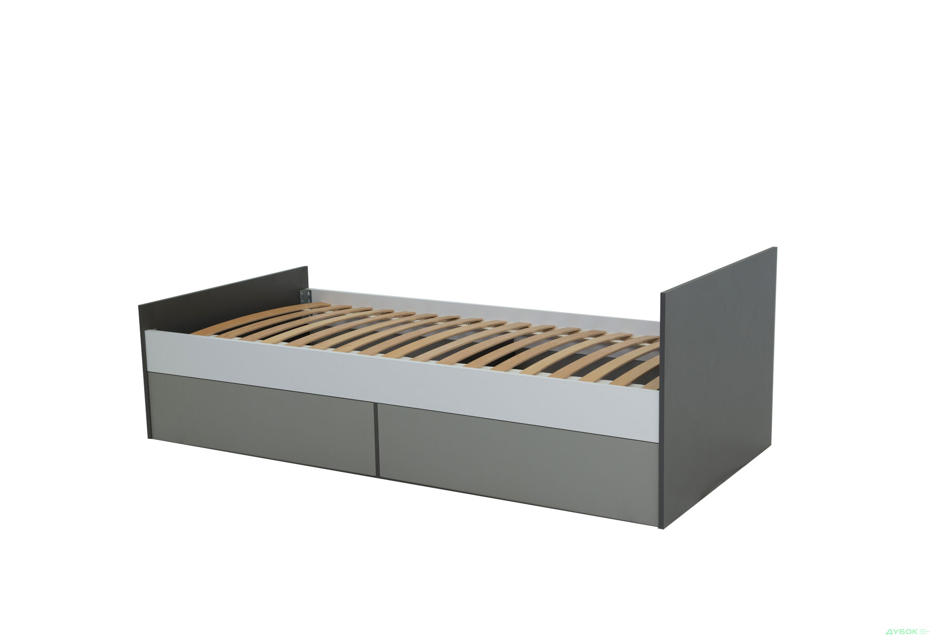 Ліжко VMV holding Тіммі / Timmy з 2 шухлядами 90х200 см (без вкладу), білий / графіт / шиншила - Зображення 4 Зображення 4 - Ліжко VMV holding Тіммі / Timmy з 2 шухлядами 90х200 см (без вкладу), білий / графіт / шиншила