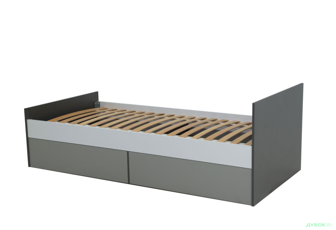 Ліжко VMV holding Тіммі / Timmy з 2 шухлядами 90х200 см (без вкладу), білий / графіт / шиншила - Зображення 4 Зображення 4 - Ліжко VMV holding Тіммі / Timmy з 2 шухлядами 90х200 см (без вкладу), білий / графіт / шиншила