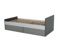 Ліжко VMV holding Тіммі / Timmy з 2 шухлядами 90х200 см (без вкладу), білий / графіт / шиншила - Зображення 4 Зображення 4 - Ліжко VMV holding Тіммі / Timmy з 2 шухлядами 90х200 см (без вкладу), білий / графіт / шиншила