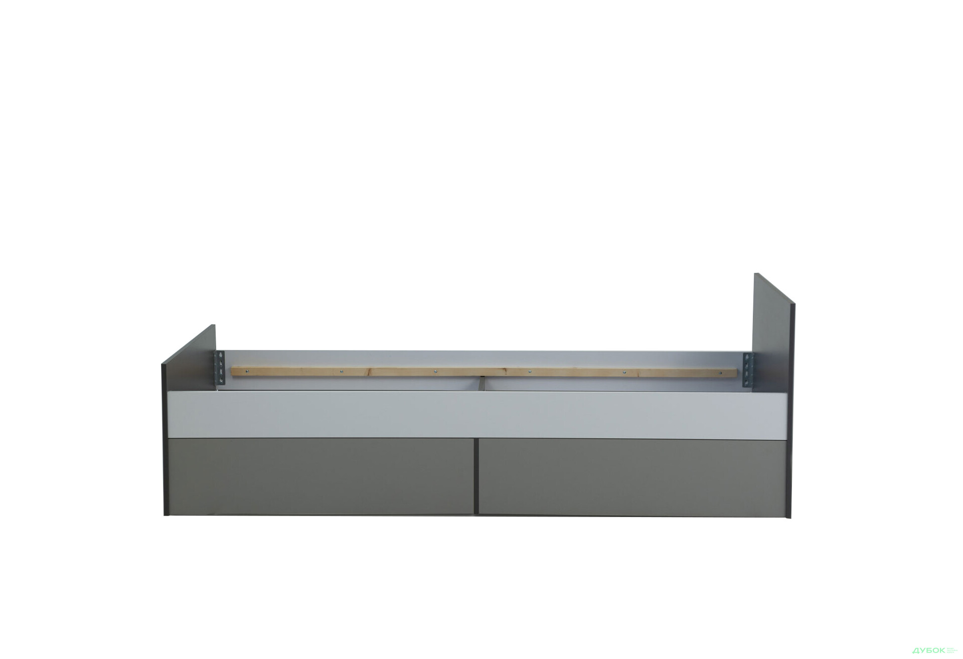 Ліжко VMV holding Тіммі / Timmy з 2 шухлядами 90х200 см (без вкладу), білий / графіт / шиншила - Зображення 6 Зображення 6 - Ліжко VMV holding Тіммі / Timmy з 2 шухлядами 90х200 см (без вкладу), білий / графіт / шиншила