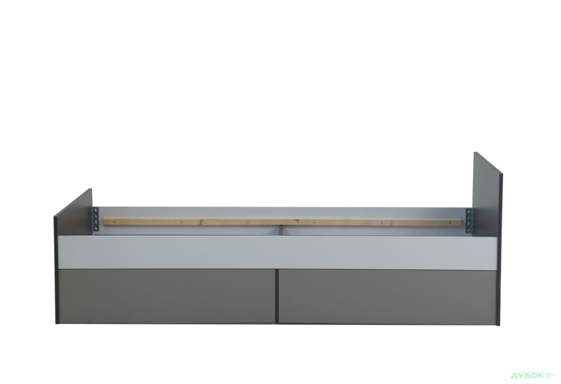 Ліжко VMV holding Тіммі / Timmy з 2 шухлядами 90х200 см (без вкладу), білий / графіт / шиншила - Зображення 6 Зображення 6 - Ліжко VMV holding Тіммі / Timmy з 2 шухлядами 90х200 см (без вкладу), білий / графіт / шиншила