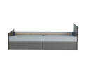 Ліжко VMV holding Тіммі / Timmy з 2 шухлядами 90х200 см (без вкладу), білий / графіт / шиншила - Зображення 6 Зображення 6 - Ліжко VMV holding Тіммі / Timmy з 2 шухлядами 90х200 см (без вкладу), білий / графіт / шиншила