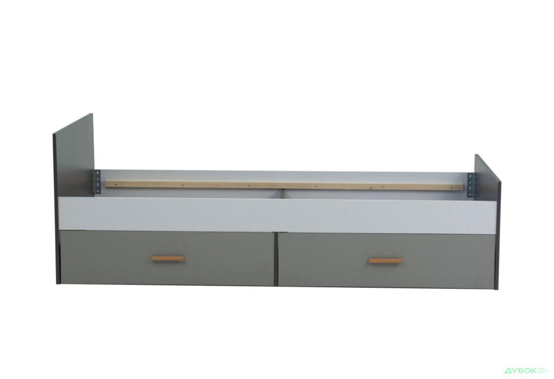 Ліжко VMV holding Тіммі / Timmy з 2 шухлядами 90х200 см (без вкладу), білий / графіт / шиншила - Зображення 7 Зображення 7 - Ліжко VMV holding Тіммі / Timmy з 2 шухлядами 90х200 см (без вкладу), білий / графіт / шиншила