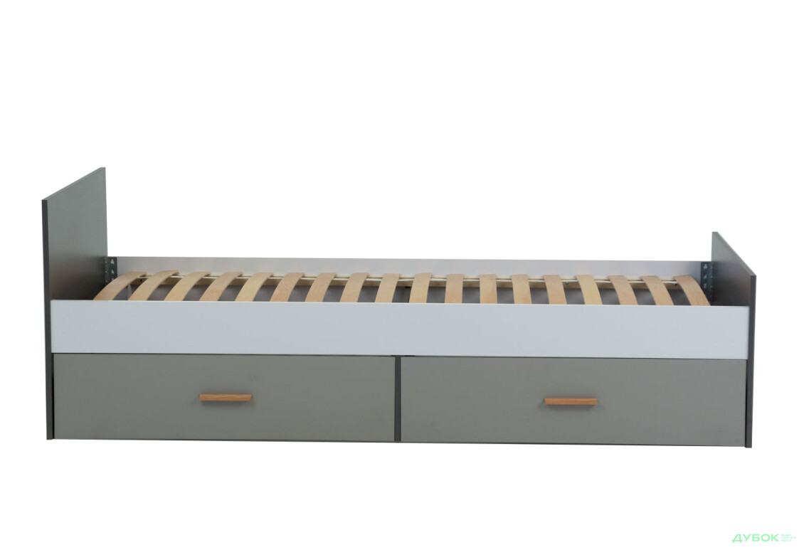 Ліжко VMV holding Тіммі / Timmy з 2 шухлядами 90х200 см (без вкладу), білий / графіт / шиншила - Зображення 10 Зображення 10 - Ліжко VMV holding Тіммі / Timmy з 2 шухлядами 90х200 см (без вкладу), білий / графіт / шиншила