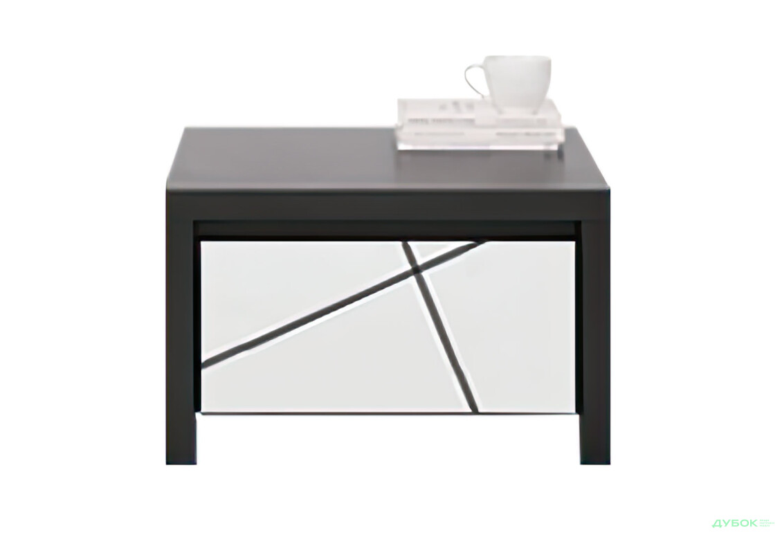 Тумба приліжкова ВМК Каспіан МДФ з 1 шухлядою 51 см, венге магія / білий сніг - Зображення 1 Зображення 1 - Тумба приліжкова ВМК Каспіан МДФ з 1 шухлядою 51 см, венге магія / білий сніг