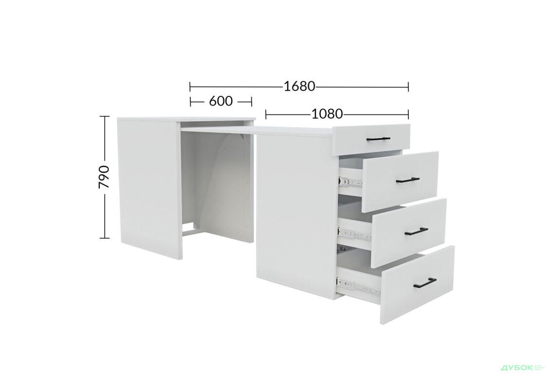 Изображение 5 - Стол-комод трансформер Garant Спейс / Space №5 с ящиками, Нимфея альба