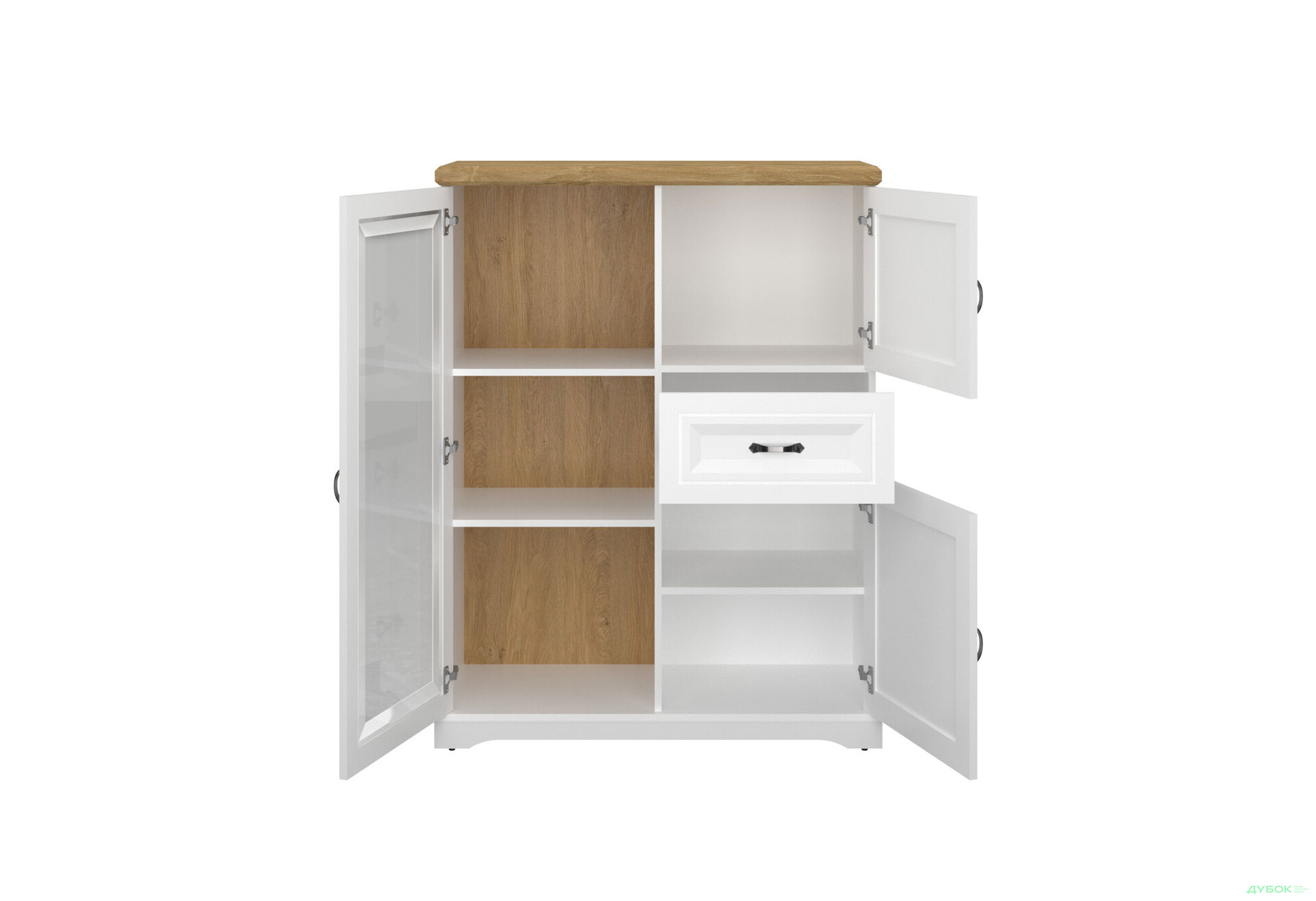 Изображение 2 - Витрина низкая VMV holding Рива / Riva 103 см, белый / дуб Харбор золотой