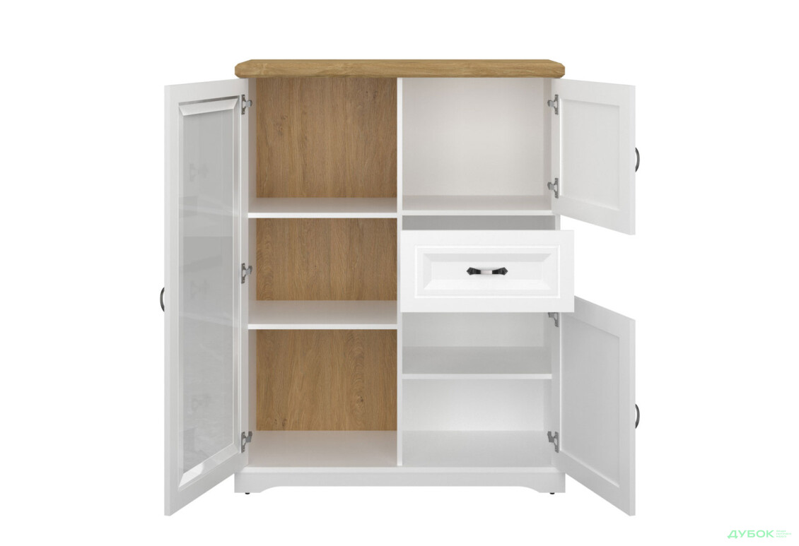 Изображение 2 - Витрина низкая VMV holding Рива / Riva 103 см, белый / дуб Харбор золотой