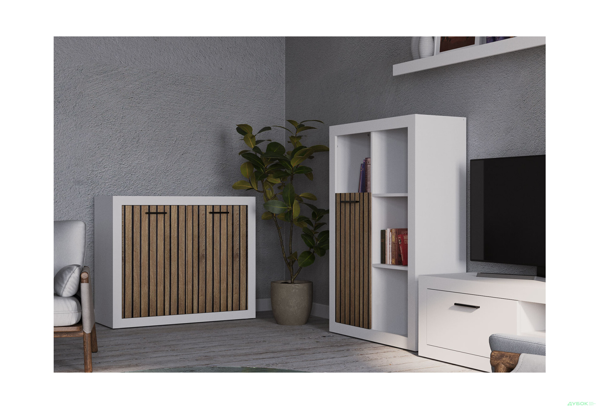 Комод Сансет KOM2D німфея альба / табліла ВМК - Зображення 3 Зображення 3 - Комод Сансет KOM2D німфея альба / табліла ВМК