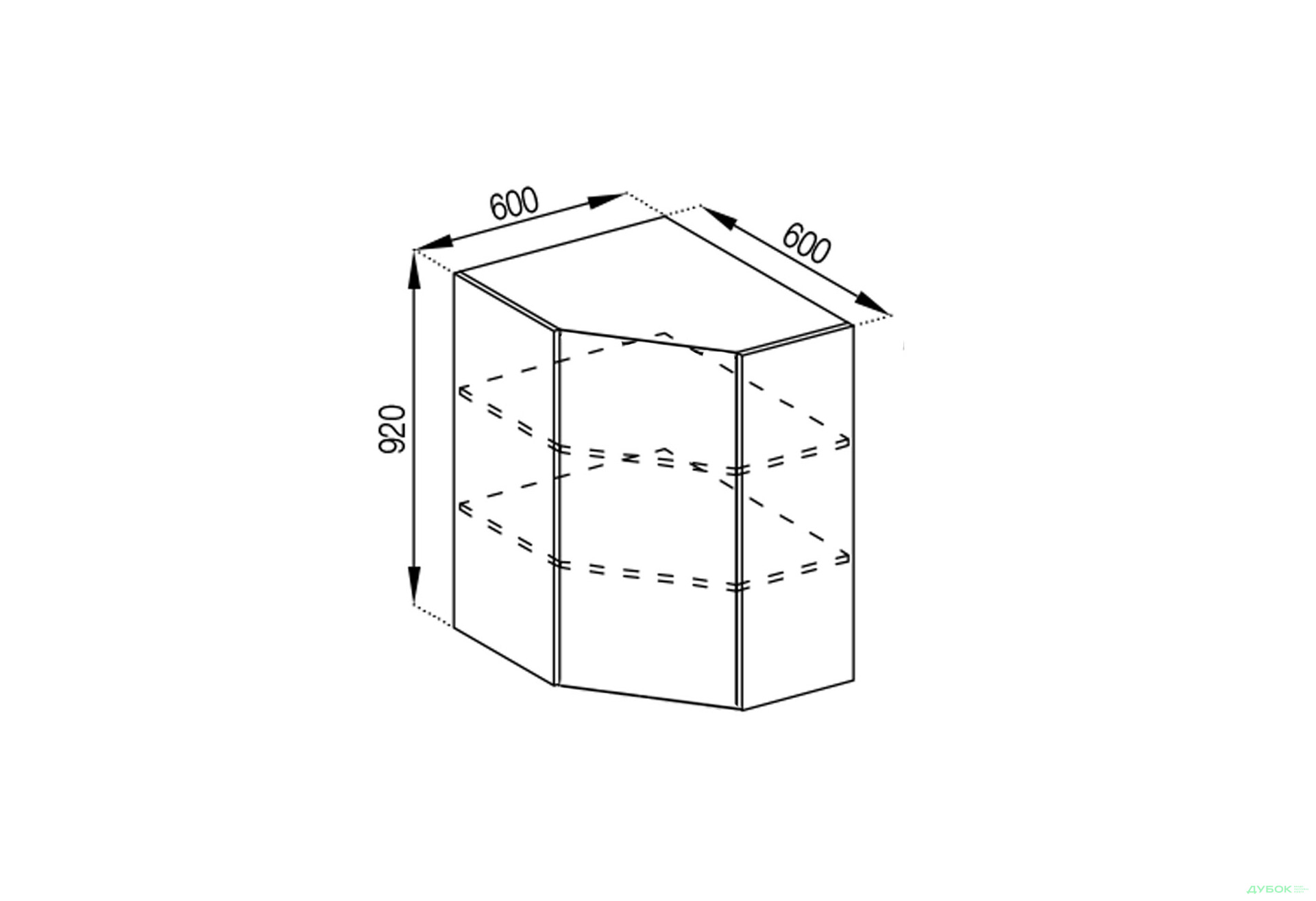 Корпус В 60x60 (h-920) Svit Mebliv - Изображение 1 Изображение 1 - Корпус В 60x60 (h-920) Svit Mebliv