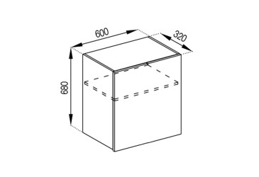 Корпус В 60 під витяжку