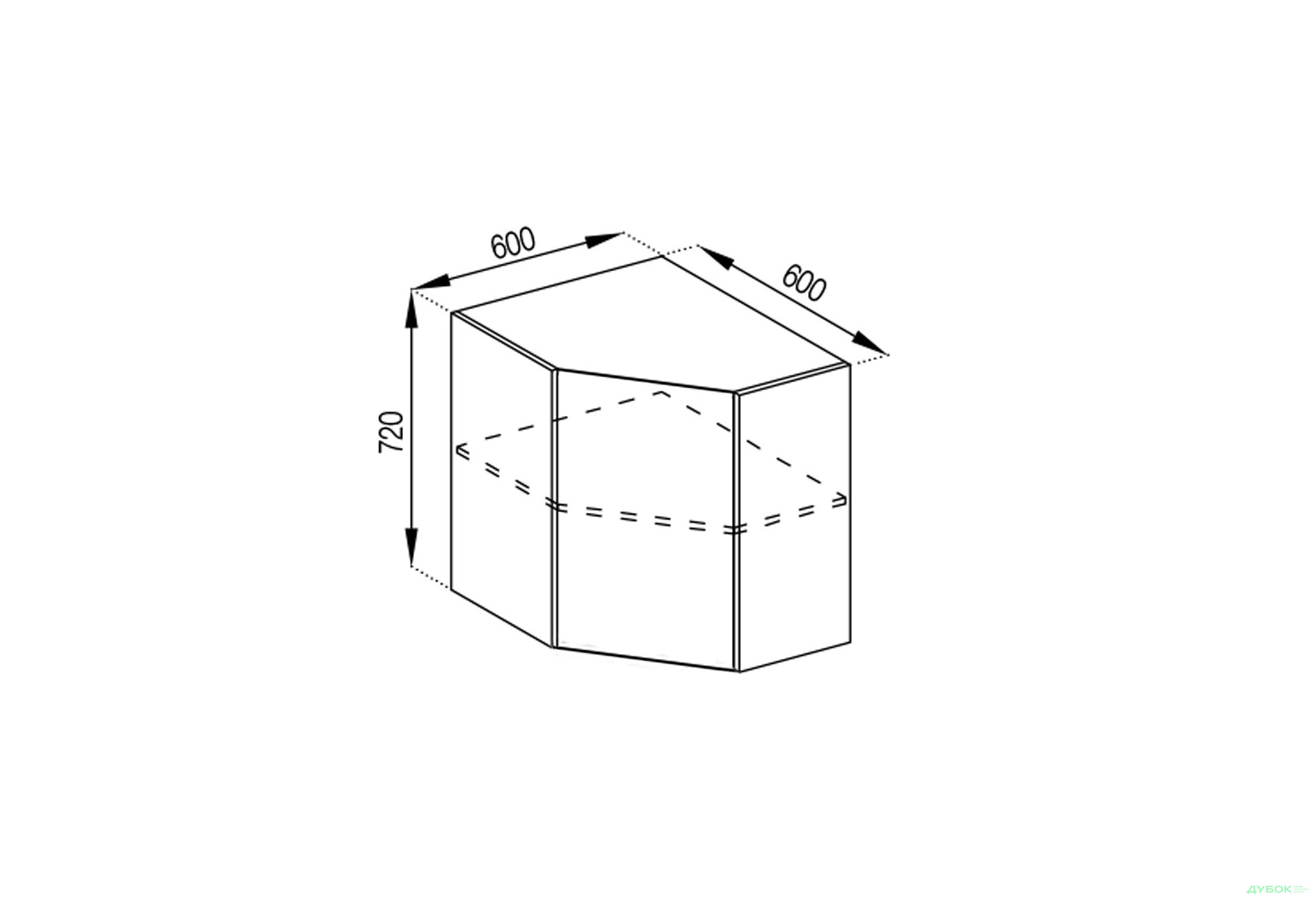 Изображение 1 - Корпус В 60x60Ск Svit Mebliv
