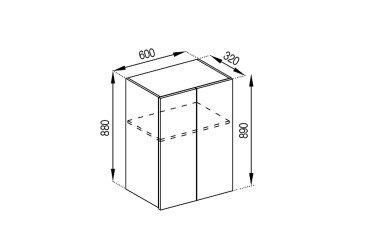 В 60 під витяжку (h-920) Софі Лак Світ Меблів