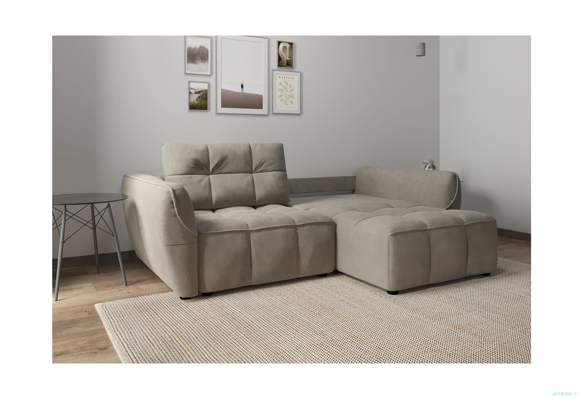 Диван Vika Монтана 245x125 см, бежевий (Zenit 128) - Зображення 5 Зображення 5 - Диван Vika Монтана 245x125 см, бежевий (Zenit 128)