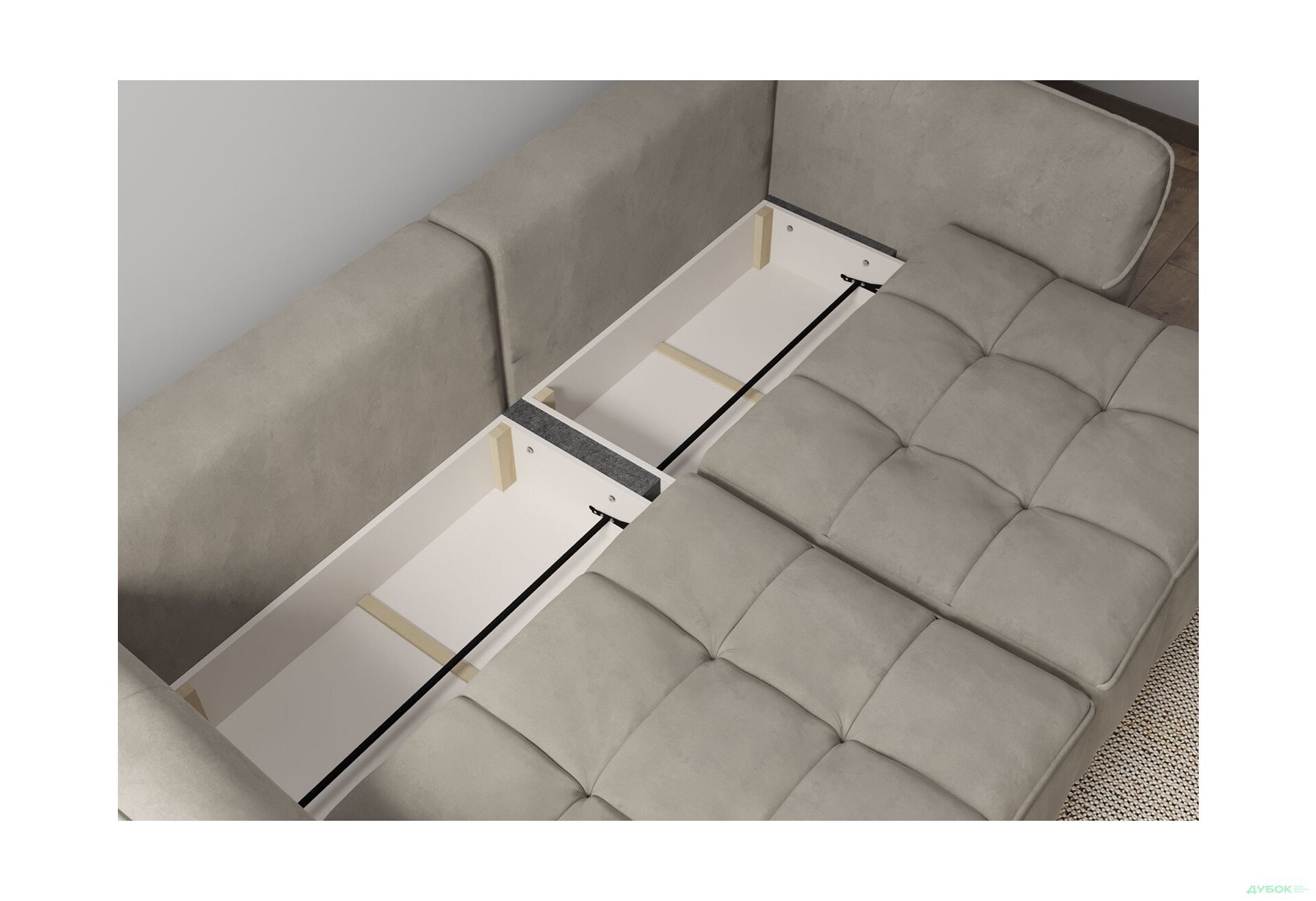 Диван Vika Монтана 245x125 см, бежевий (Zenit 128) - Зображення 8 Зображення 8 - Диван Vika Монтана 245x125 см, бежевий (Zenit 128)