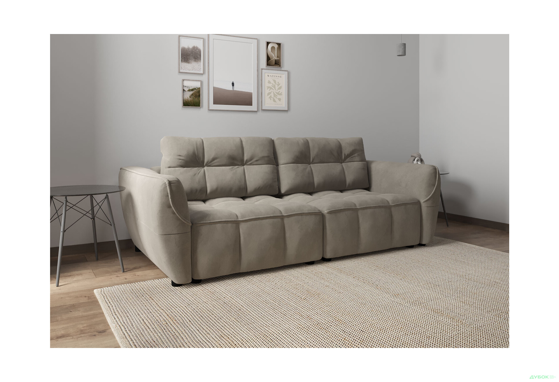 Диван Vika Монтана 245x125 см, бежевий (Zenit 128) - Зображення 4 Зображення 4 - Диван Vika Монтана 245x125 см, бежевий (Zenit 128)