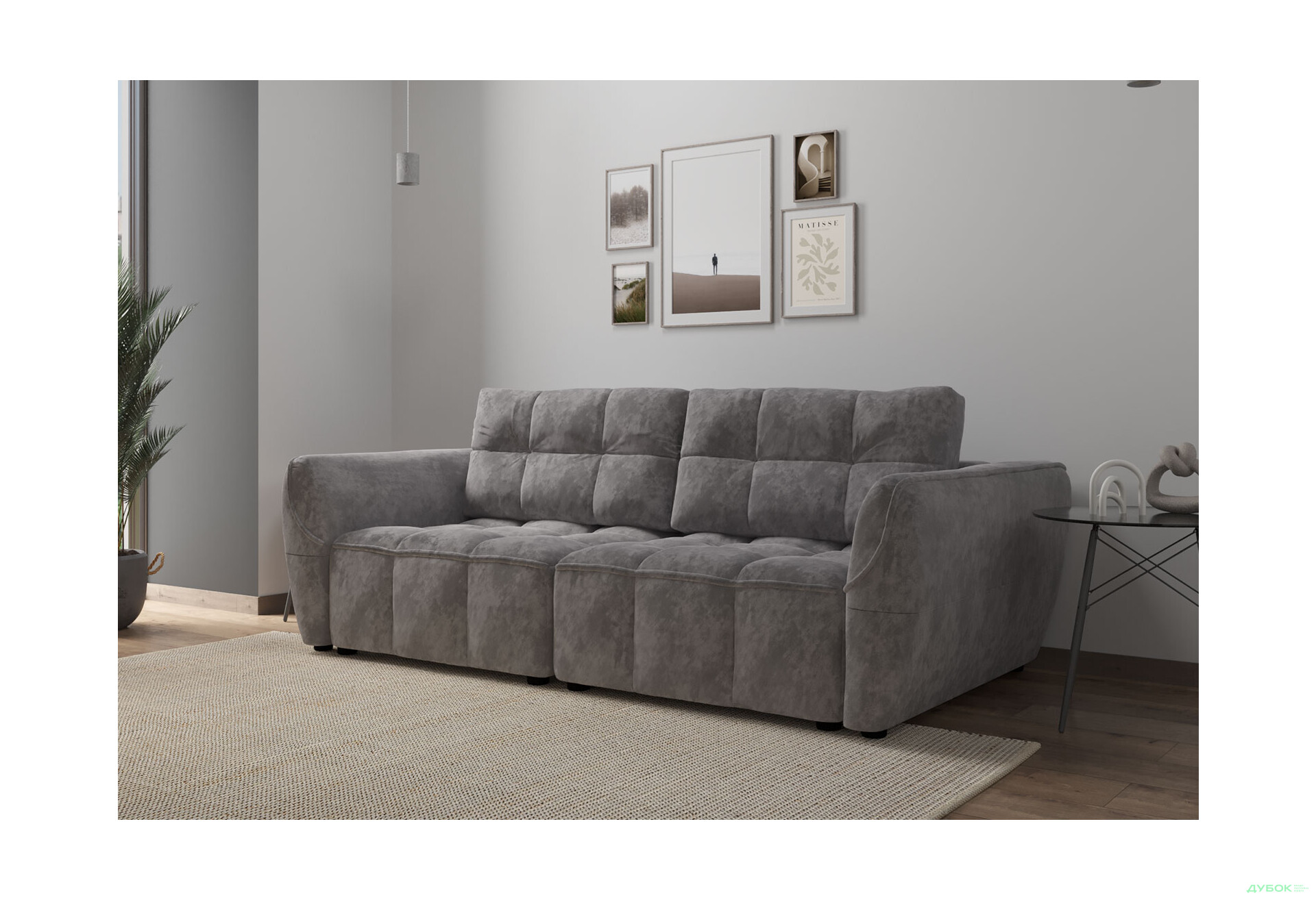 Диван Вика Монтана 245x125 см, тёмно-серый (Forte 11) - Изображение 2 Изображение 2 - Диван Вика Монтана 245x125 см, тёмно-серый (Forte 11)