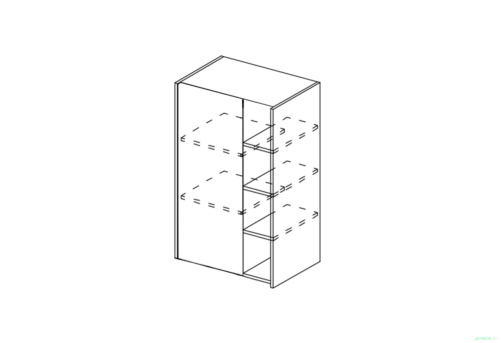 Зображення 1 - Корпус В 60 П 1Д лв. Графіті Світ Меблів