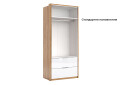 Шафа MiroMark Асті 2-дверна з 2 шухлядами 95 см без дзеркал Дуб крафт / Білий, серія Н - Зображення 5 Зображення 5 - Шафа MiroMark Асті 2-дверна з 2 шухлядами 95 см без дзеркал Дуб крафт / Білий, серія Н