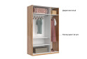 Зображення 7 - Шафа MiroMark Асті 3-дверна з дзеркалом 140 см Дуб крафт/Білий серія Н