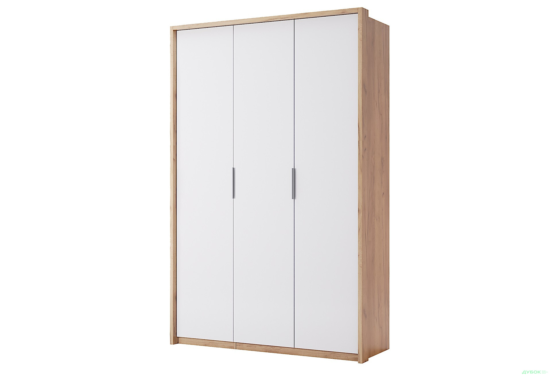 Шкаф МироМарк Асти 3-дверный 140 см Дуб крафт/Белый серия Н - Изображение 1 Изображение 1 - Шкаф МироМарк Асти 3-дверный 140 см Дуб крафт/Белый серия Н
