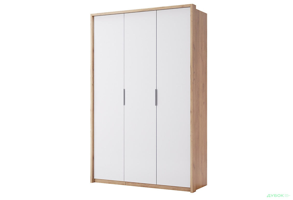 Шкаф МироМарк Асти 3-дверный 140 см Дуб крафт/Белый серия Н - Изображение 1 Изображение 1 - Шкаф МироМарк Асти 3-дверный 140 см Дуб крафт/Белый серия Н