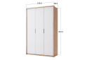 Шкаф МироМарк Асти 3-дверный 140 см Дуб крафт/Белый серия Н - Изображение 3 Изображение 3 - Шкаф МироМарк Асти 3-дверный 140 см Дуб крафт/Белый серия Н