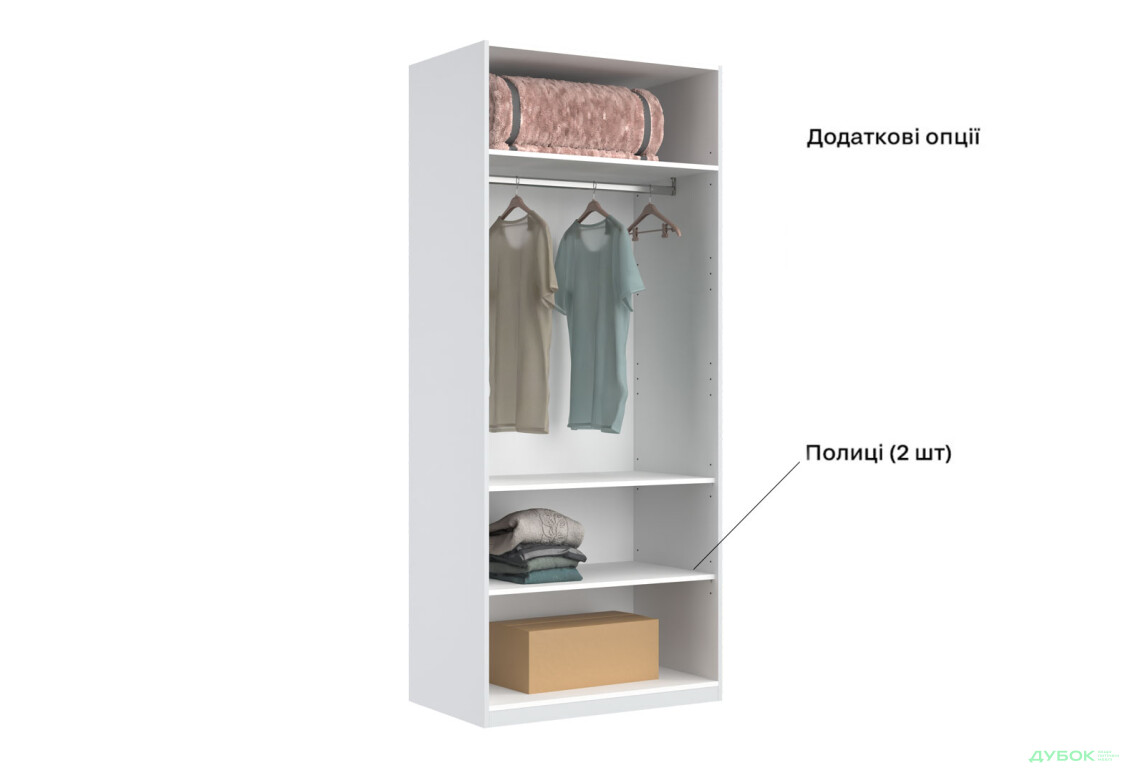 Изображение 9 - Шкаф MiroMark Мия 2-дверный 90 см без зеркал, глянец белый