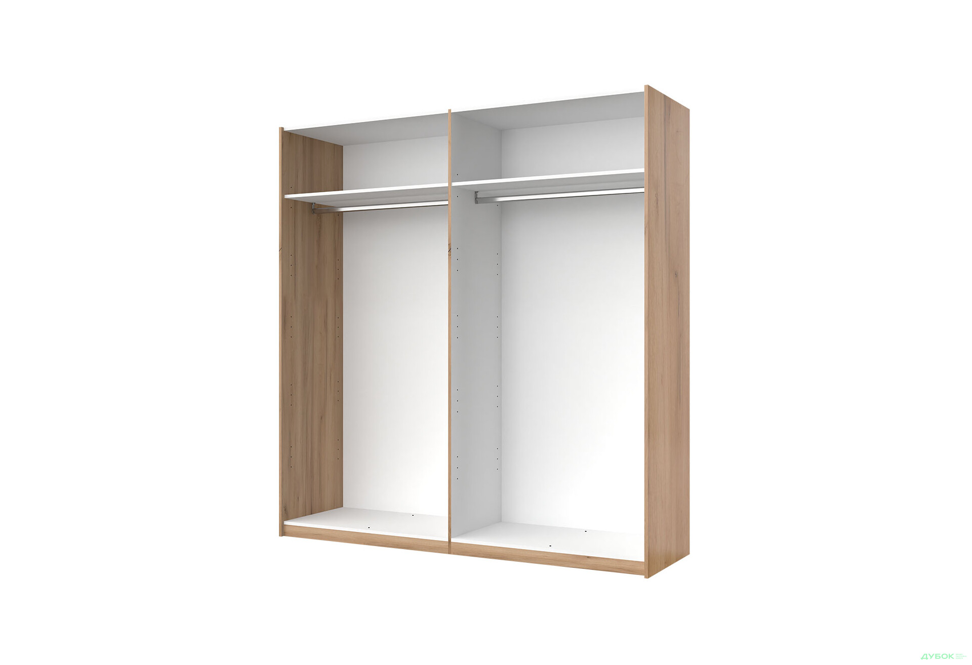 Шкаф-купе МироМарк Асти 2-дверный 200х210 см Дуб крафт/Глянец Белый серия Н - Изображение 3 Изображение 3 - Шкаф-купе МироМарк Асти 2-дверный 200х210 см Дуб крафт/Глянец Белый серия Н
