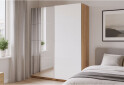 Зображення 2 - Шафа-купе MiroMark Асті із дзеркалом 2-дверна 200х240 см Глянець Білий серія Н