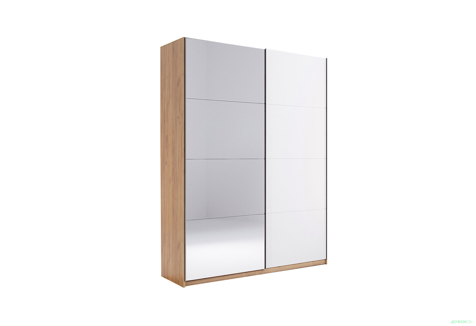 Зображення 1 - Шафа-купе MiroMark Асті із дзеркалом 2-дверна 200х240 см Глянець Білий серія Н