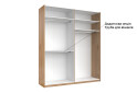 Зображення 5 - Шафа-купе MiroMark Асті із дзеркалом 2-дверна 200х240 см Глянець Білий серія Н