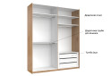 Зображення 13 - Шафа-купе MiroMark Асті із дзеркалом 2-дверна 200х240 см Глянець Білий серія Н