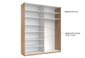 Зображення 19 - Шафа-купе MiroMark Асті із дзеркалом 2-дверна 200х240 см Глянець Білий серія Н