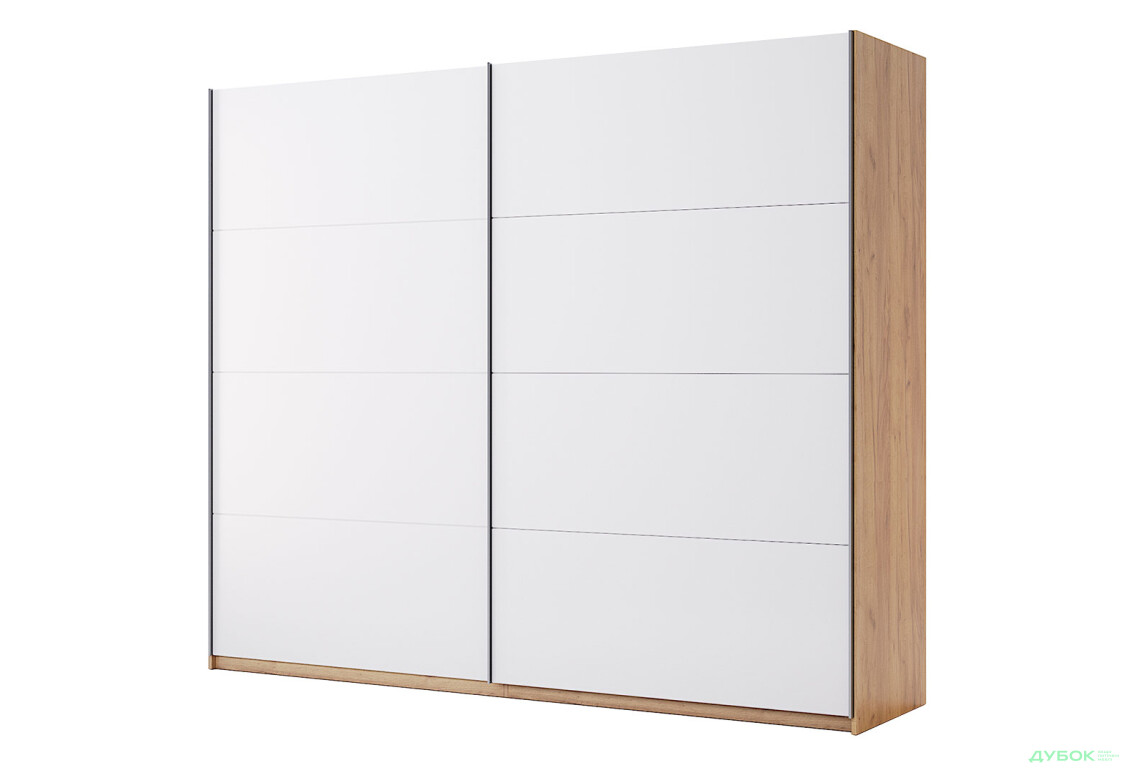 Шкаф-купе МироМарк Асти 2-дверный 250х210 см Дуб крафт/Глянец Белый серия Н - Изображение 1 Изображение 1 - Шкаф-купе МироМарк Асти 2-дверный 250х210 см Дуб крафт/Глянец Белый серия Н