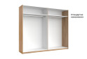 Шафа-купе MiroMark Асті із дзеркалом 2-дверна 250х210 см Дуб крафт/Глянець Білий серія Н - Зображення 4 Зображення 4 - Шафа-купе MiroMark Асті із дзеркалом 2-дверна 250х210 см Дуб крафт/Глянець Білий серія Н