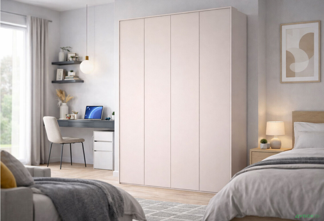 Изображение 2 - Шкаф MiroMark Бруно 4-дверный 183 см без зеркал, кашемир серия Н