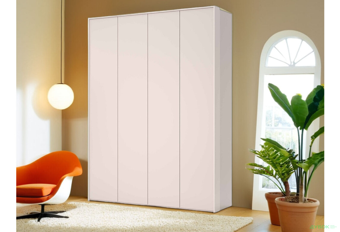 Шафа MiroMark Бруно 4-дверна 183 см без дзеркал, кашемір серія Н - Зображення 2 Зображення 2 - Шафа MiroMark Бруно 4-дверна 183 см без дзеркал, кашемір серія Н