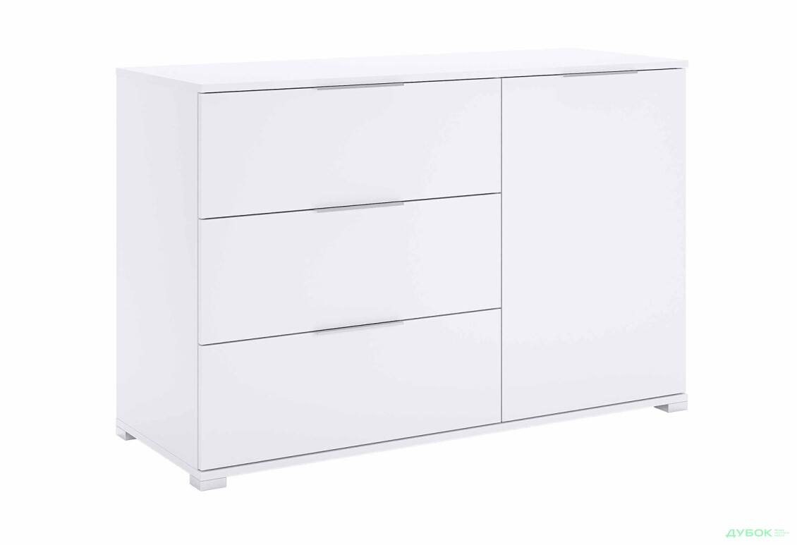 Изображение 4 - Комод MiroMark Бартон 1-дверный с 3 ящиками 120 см, супер мат белый