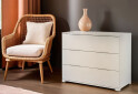 Комод MiroMark Бартон з 3 шухлядами 100 см, супер мат білий - Зображення 2 Зображення 2 - Комод MiroMark Бартон з 3 шухлядами 100 см, супер мат білий