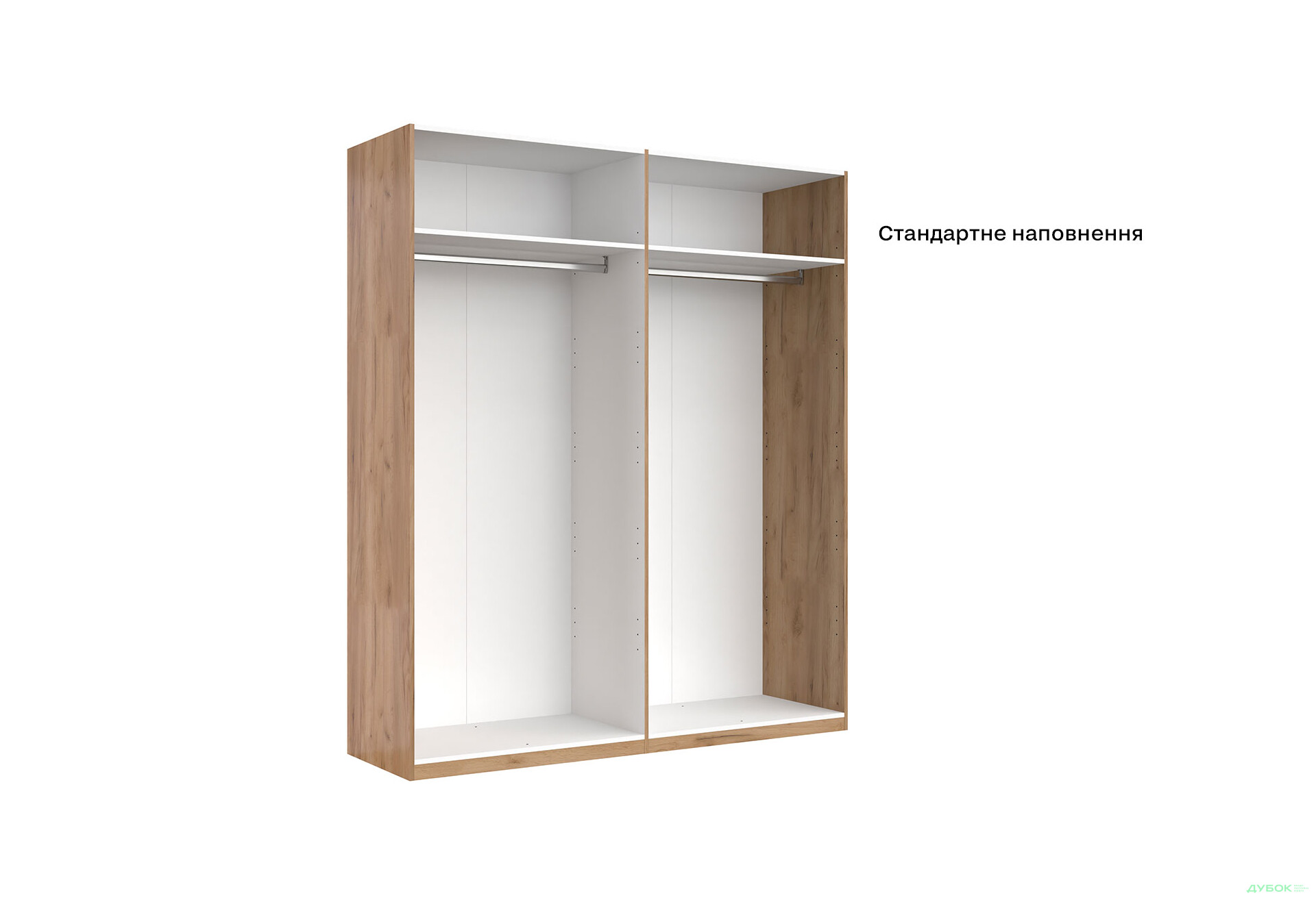 Шафа MiroMark Луна 4-дверна 184 см Лава/Дуб Крафт, серія Н - Зображення 5 Зображення 5 - Шафа MiroMark Луна 4-дверна 184 см Лава/Дуб Крафт, серія Н