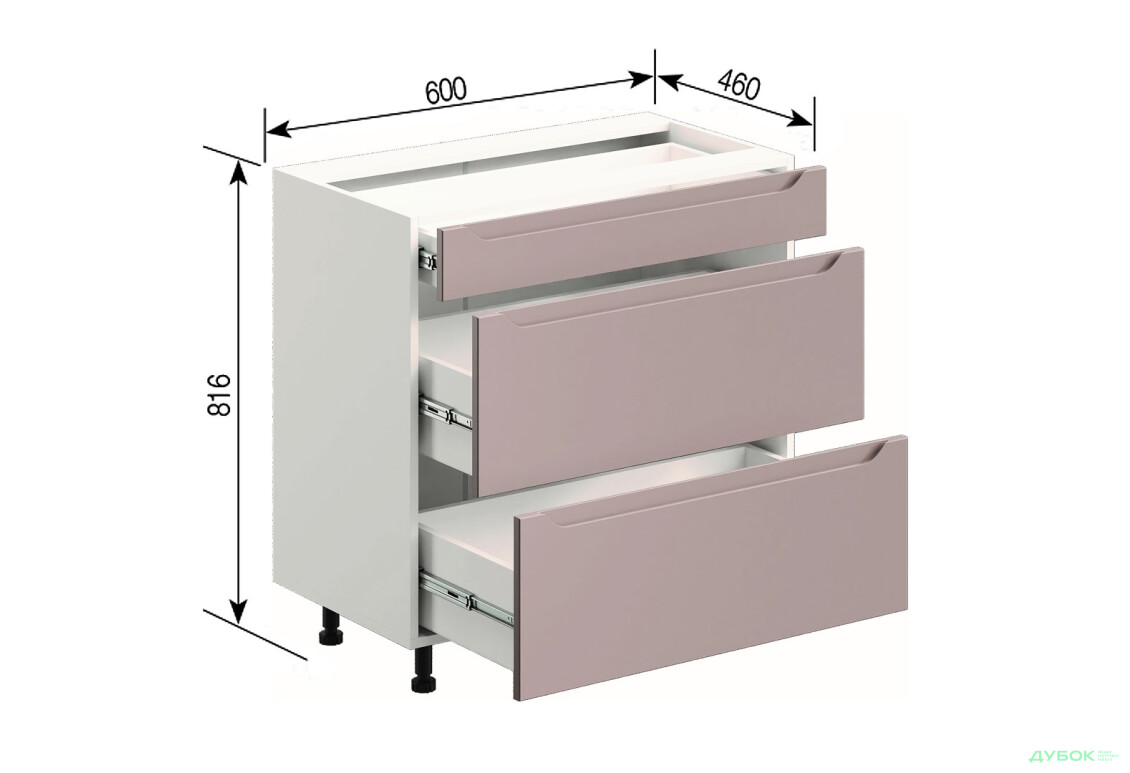 Н 60 3Ш (1+2) LUX Зарина Svit Mebliv