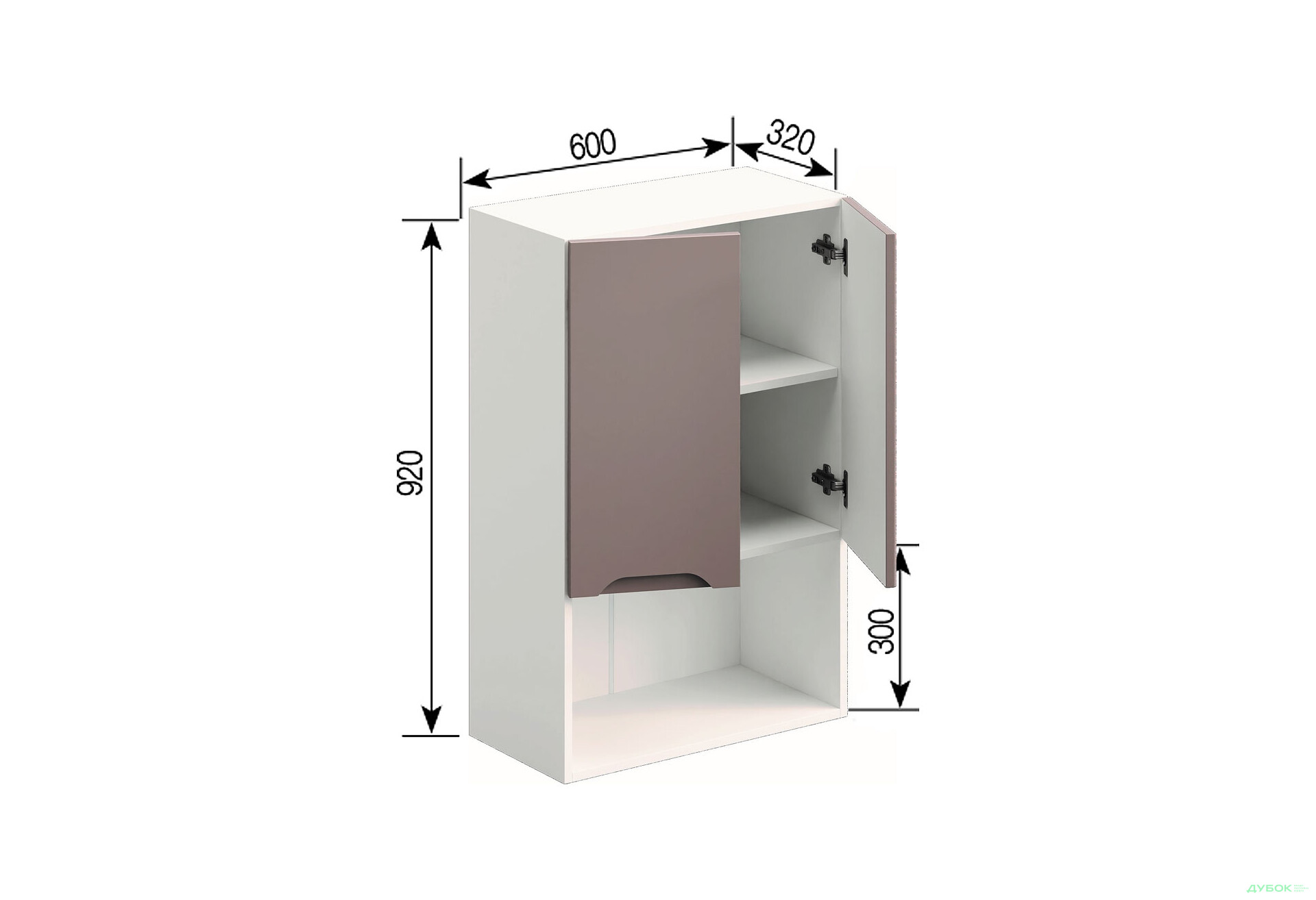 Изображение 1 - В 60 2Д п/микровол. (h-920) Зарина Svit Mebliv