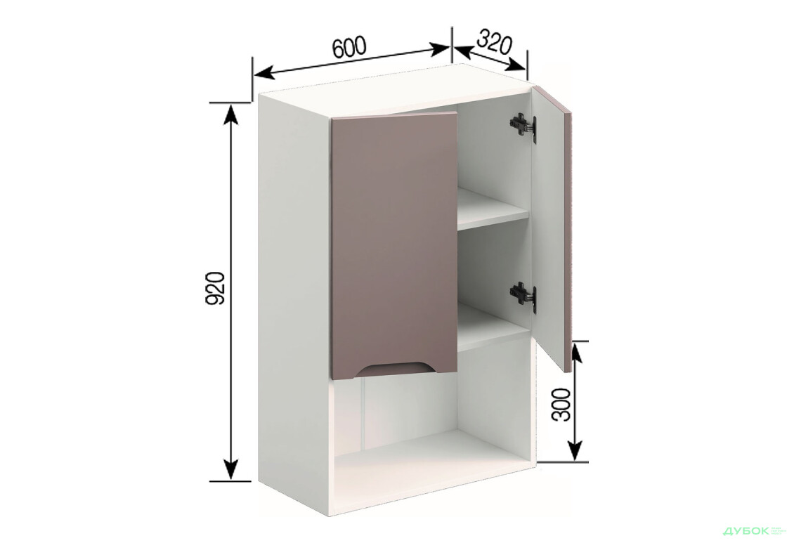 В 60 2Д п/микровол. (h-920) Зарина Svit Mebliv